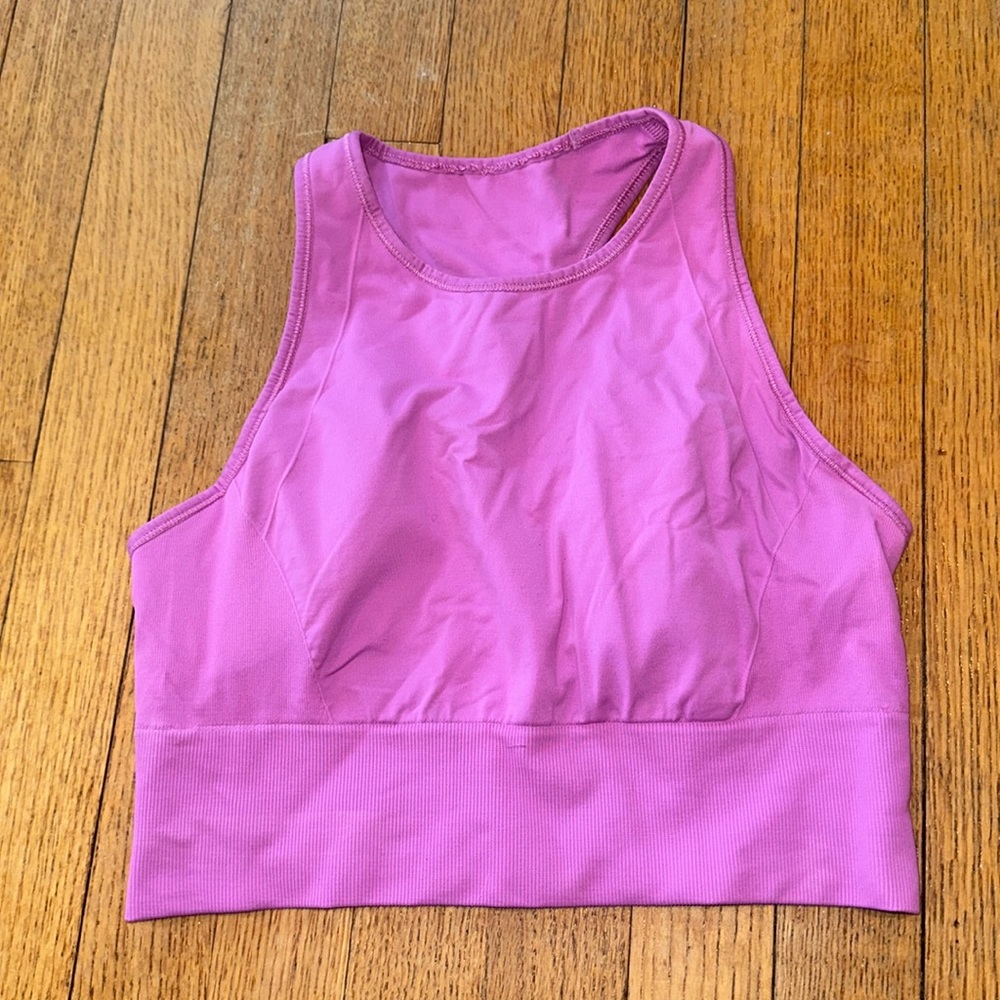 Lululemon hot pink high neck sports bra